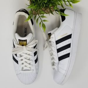 Adidas Women's White Superstar Size 8.5